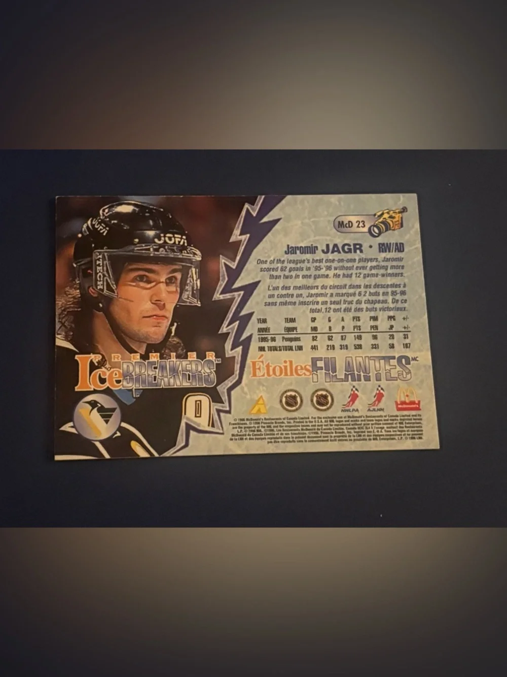 Jaromir Jagr 3d hockey card - Picture 2 of 3